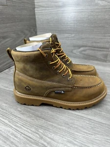 Wolverine Men's Floorhand Moc Toe Steel Toe Work Boot Tan Leather W221049 Sz 10M - Picture 1 of 8
