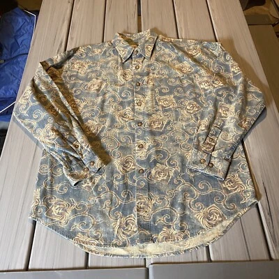 The Territory Ahead Cowboy Shirt Mens Large Southwest Tribal Aztec Vintage - Image 1 of 4