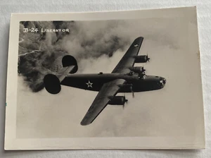 Vintage 2.5x3.5 Photo ~ B-24 Liberator WWII Bomber in Flight, plane, aviation - Picture 1 of 2
