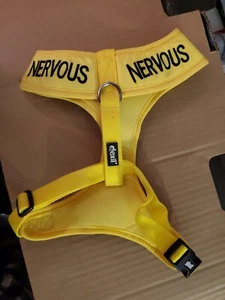 Dexil NERVOUS Yellow Padded Pet Dog Vest Harness  - Picture 1 of 8