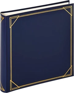 Album Fotografico Adesivo Grande, 100 Pagine Copertina in pelle artificiale Blu - Foto 1 di 4