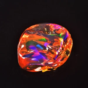 Opale fuoco arancione 6,15 cts a forma di pollice opale fuoco pietra preziosa naturale sciolta - Foto 1 di 1