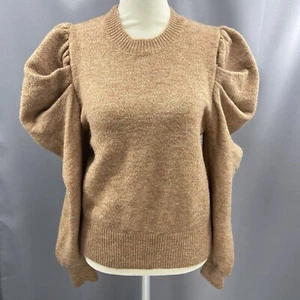 Suéter ASTR The Label Nicola Manga Abullonada Cuello Redondo Talla Pequeña - Imagen 1 de 9