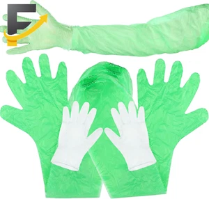 100 Pcs Field Dressing Gloves for Deer Hunting Extra Long Disposable Kit NEW - Picture 1 of 12