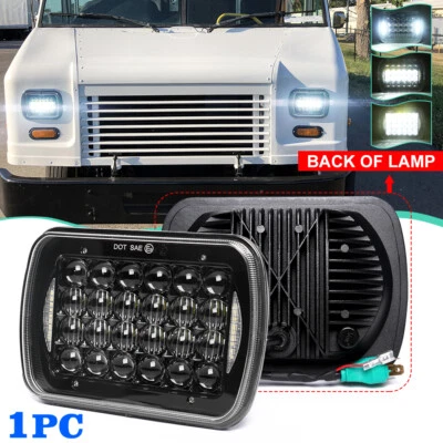 For Freightliner MT-35 MT-45 MT-55 Stepvan DOT 5x7" LED Headlight Hi Lo Beam DRL - Image 1 of 4