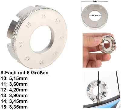 Fahrrad Speichenschlüssel Speichenspanner Nippelspanner Speichenwerkzeug 8-fach - Bild 1 von 4