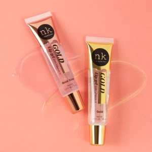 Nicka K 24K Gold Lipgloss Tube Type, Rosegold & Gold 2 Stück - Bild 1 von 2