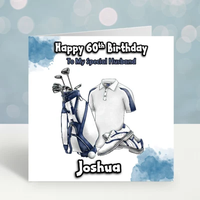 OPALDESIGNS Personalised Golf Birthday Card Male brother Son Husband Grandson Nephew Friend