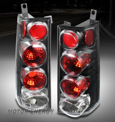 For 03-15 Chevy Express/03-11 GMC Savana Van Tail Brake Lights Rear Lamps Black — 第 1/4 张图片
