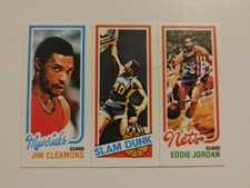 1980-81 Topps Slam Dunk James Edwards, Jim Cleamons & Eddie Jordan
