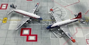 2PCS 1:400 JAPAN AIRLINES JAL DC-4 Passenger Airplane Diecast Aircraft Model - Picture 1 of 14