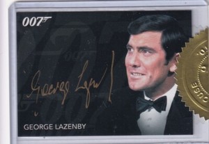James Bond 2015 Archives Gold Seal  George Lazenby Gold Signature Autograph Card