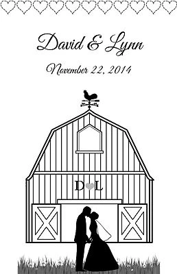 10 Personalized Barn Wedding Luminaries Vellum Table Centerpieces Decorations - Image 1 of 3