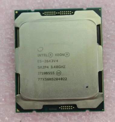 Intel Xeon E5-2643 V4 LGA2011-3 SR2P4 3.4GHz 6-Core 20M 12T 135W CPU processor - Image 1 of 2