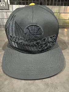 Golden State Warriors 2015 NBA Finals Champions Hat Adidas Snapback Cap Black - Picture 1 of 12