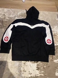Evisu Herren Kapuzenjacke mit Reißverschluss - Schwarz mit weißem Möwenlogo - XL - Neu - Bild 1 von 11