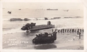 RPPC DE COLECCIÓN: CAMP PENDLETON, DEMON III, VEHÍCULOS ACUÁTICOS MILITARES, MARINES - Imagen 1 de 2