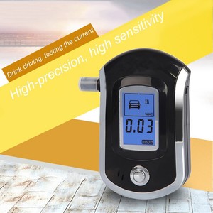 Digital Breath Alcohol Tester LCD Breathalyzer Analyzer With 5 Mouthpiece NEW