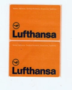 Lufthansa foglio di 2 adesivi 11 X 8 cm ADESIVO STICKER NEW ORIGINAL - Bild 1 von 2