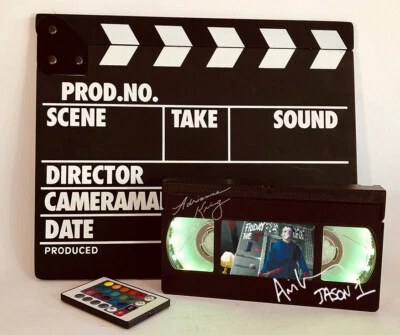 复古 VHS 灯,13 号星期五 VHS 录像带,万圣节礼物,恐怖电影灯风扇 — 第 1/4 张图片