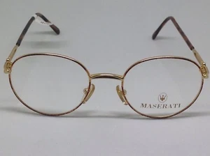 MASERATI VINTAGE BRILLE 6162-15 GOLD/BURGANDY SCHILDKRÖTE 48-19-135 RUNDER RAHMEN - Bild 1 von 12