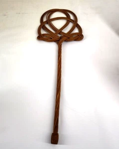 Vintage Gewebter Rattan Teppich Carpet Beater Bauernhaus Boho Korb 28" - Bild 1 von 4