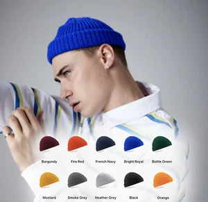 Beechfield Trawler Beanie B460 Herren Damen Fischer Mütze Strickmütze 10 FARBEN - Bild 1 von 5