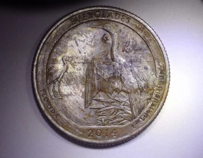 2014 D Florida Everglades Quarter Strong Die Clash - Image 1 of 4