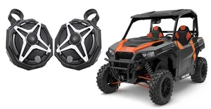 2 6.5" Rear Pro Fit Cage Harness Bar Speakers for Polaris General+White Grills - Picture 1 of 11