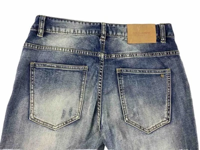 Saint Laurent Paris Jeans Mens Size 33 Blue Denim Straight Leg 5 pockets Design - Image 1 of 4