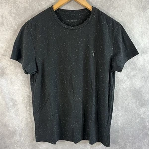 All Saints Shirt Damen XS schwarz weiß Weltraum Oberteil Rundhals Kurzarm Tee - Bild 1 von 10