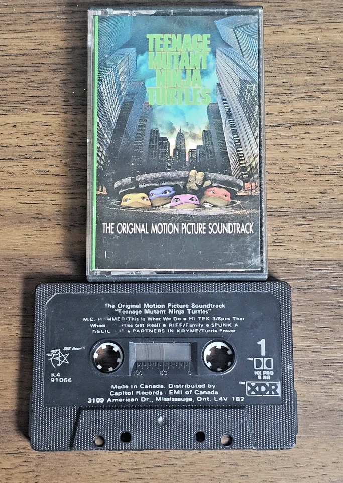 VTG TMNT Teenage Mutant Ninja Turtles Original Soundtrack - Cassette Tape 1990 - Image 1 of 4