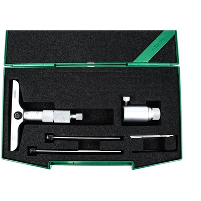 Insize 2pc Imperial Depth Micrometer 0-2" Range Series 3241-2 - Image 1 of 4