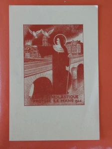 Image pieuse sainte scholastique protege le mans  1944 - Imagen 1 de 1