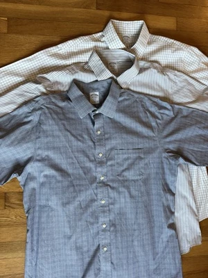 LOT OF 3 Mens Brooks Brothers Long Sleeve Dress Shirts Size 17-35 Non-Iron - Image 1 of 4