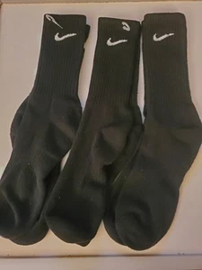 Calze Nike Crew nere 3 paia...taglia Lrg - Foto 1 di 7