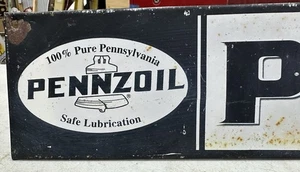 INSEGNA RACK PENNZOIL originale d'epoca stazione di servizio gasolio vecchia PATINA - Foto 1 di 12