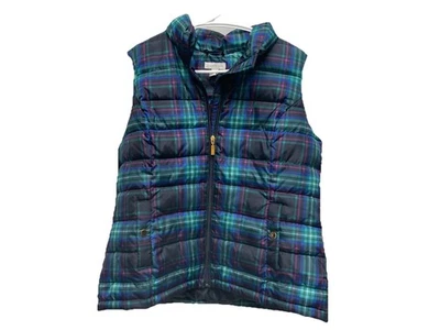 Charter Club women's puffer vest size large plaid zip up - Image 1 of 4