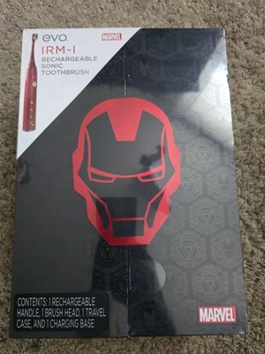 NEW EVO 95363 IRM-1 Marvel Iron Man RED Rechargeable Electric Sonic Toothbrush - Image 1 of 2