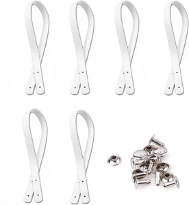 12x PU Taschenhenkel 60cm Leder Taschengriffe abnehmbar Schulterriemen - Bild 1 von 7