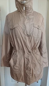 BONITA Gold LIGHTWEIGHT Summer LONG JACKET Mac COAT XL 16 18 - Picture 1 of 6
