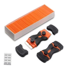 2 Pack Plastic Razor Blades Scraper, Double Edge Scraper Tool and 100PCS - Picture 1 of 8