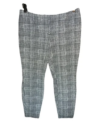 Pantalones Alfani para mujer talla 8 elásticos pierna cónica ropa de trabajo blanco y negro Foto 1 de 4