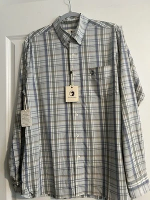Duckhead Performance Shirt  Button Down/ D1-1200/994 Light Blue Plaid /Sz M NWT - Image 1 of 4