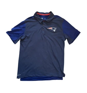 New England Patriots Nike Dri-Fit Poloshirt Herren Large Navy Blau Logo Preppy - Bild 1 von 9