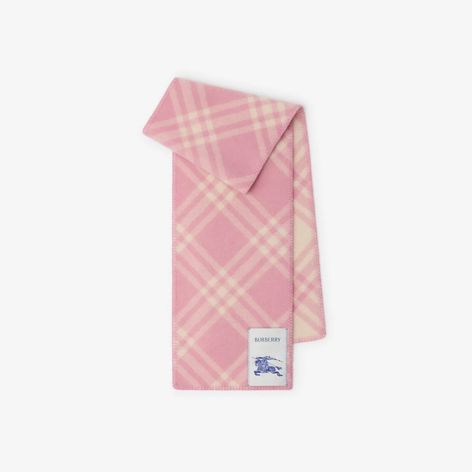 Bufanda de lana Burberry Check rosa azúcar 81143671 Foto 1 de 1