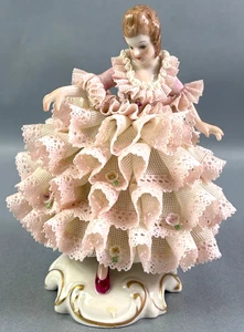 Irische Dresdner " Lady Sarah " Spitzenpuppe Porzellan Figur - Bild 1 von 6