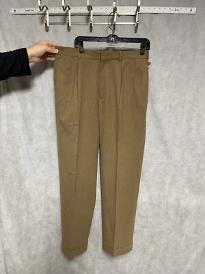 Pantalones Polo Ralph Lauren De Colección Para Hombre 34X32 Vestido Hebilla Años 70 80 Franela Espiga Foto 1 de 4