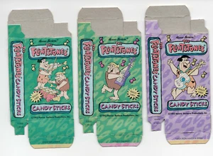 FLINTSTONES - 3 Empty Packets - Candy Sticks - 1993 - VG - Picture 1 of 1