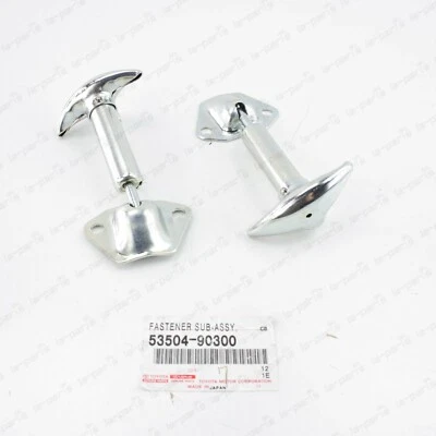 Genuine For Toyota Land Cruiser FJ40 BJ40 Windshield Hood Catch Set 53504-90300 - Image 1 of 4